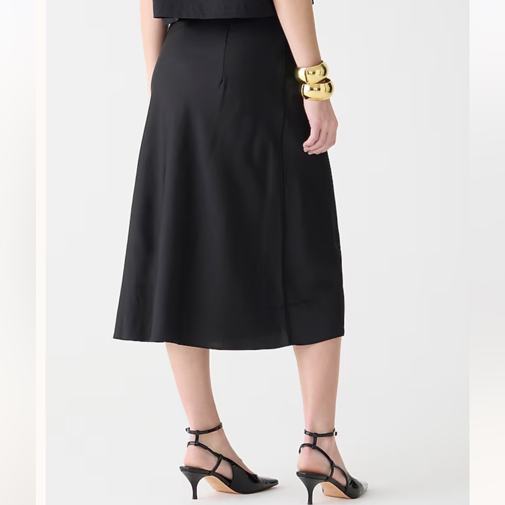 J. Crew Gwyneth Black Slip Skirt XXS